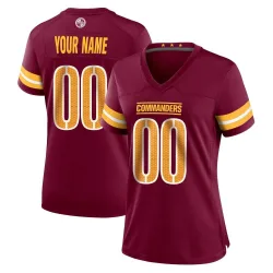 Women's Custom Washington Commanders No.00 Game Burgundy Jersey