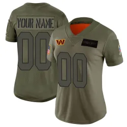 Women's Custom Washington Commanders No.00 Limited 2019 Salute to Service Jersey - Camo