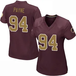 Women's Daron Payne Washington Commanders No.94 Game Burgundy Alternate Jersey