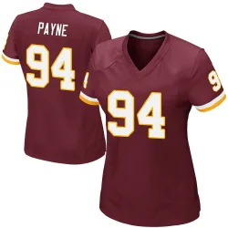 Women's Daron Payne Washington Commanders No.94 Game Burgundy Team Color Jersey