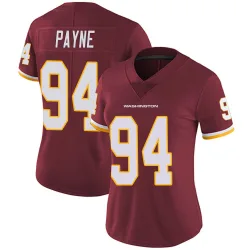 Women's Daron Payne Washington Commanders No.94 Limited Burgundy Team Color Vapor Untouchable Jersey