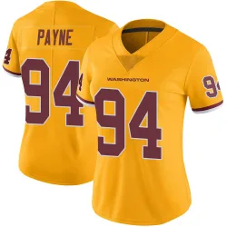 Women's Daron Payne Washington Commanders No.94 Limited Color Rush Jersey - Gold