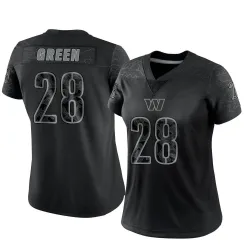 Women's Darrell Green Washington Commanders No.28 Limited Reflective Jersey - Black