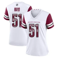 Women's David Mayo Washington Commanders No.51 Game Jersey - White