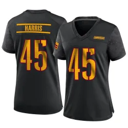Women's De'Jon Harris Washington Commanders No.45 Game Alternate Jersey - Black