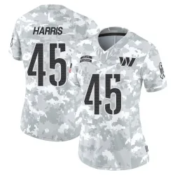 Women's De'Jon Harris Washington Commanders No.45 Limited 2024 Salute to Service Jersey - Arctic Camo