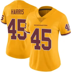 Women's De'Jon Harris Washington Commanders No.45 Limited Color Rush Jersey - Gold