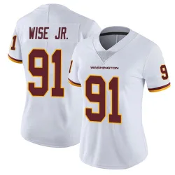 Women's Deatrich Wise Jr. Washington Commanders No.91 Limited Vapor Untouchable Jersey - White