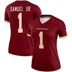 Women's Deebo Samuel Sr. Washington Commanders No.1 Legend Burgundy Jersey