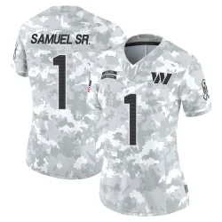 Women's Deebo Samuel Sr. Washington Commanders No.1 Limited 2024 Salute to Service Jersey - Arctic Camo