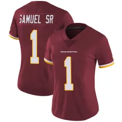 Women's Deebo Samuel Sr. Washington Commanders No.1 Limited Burgundy Team Color Vapor Untouchable Jersey