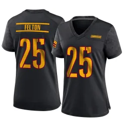 Women's Demetric Felton Washington Commanders No.25 Game Alternate Jersey - Black