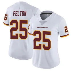 Women's Demetric Felton Washington Commanders No.25 Limited Vapor Untouchable Jersey - White