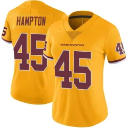 Women's Dominique Hampton Washington Commanders No.45 Limited Color Rush Jersey - Gold