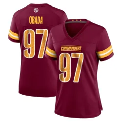 Women's Efe Obada Washington Commanders No.97 Game Burgundy Jersey