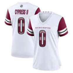 Women's Fentrell Cypress II Washington Commanders No.0 Game Jersey - White
