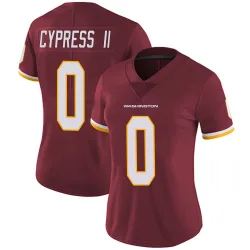 Women's Fentrell Cypress II Washington Commanders No.0 Limited Burgundy Team Color Vapor Untouchable Jersey