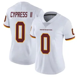 Women's Fentrell Cypress II Washington Commanders No.0 Limited Vapor Untouchable Jersey - White