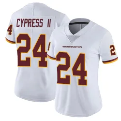Women's Fentrell Cypress II Washington Commanders No.24 Limited Vapor Untouchable Jersey - White