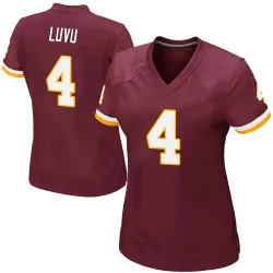 Women's Frankie Luvu Washington Commanders No.4 Game Burgundy Team Color Jersey