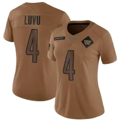 Women's Frankie Luvu Washington Commanders No.4 Limited 2023 Salute To Service Jersey - Brown