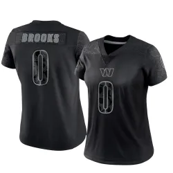 Women's Ja'Corey Brooks Washington Commanders No.0 Limited Reflective Jersey - Black