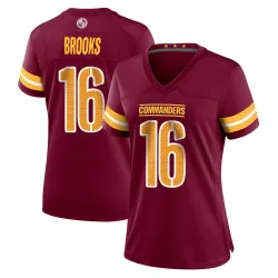 Women's Ja'Corey Brooks Washington Commanders No.16 Game Burgundy Jersey