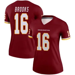 Women's Ja'Corey Brooks Washington Commanders No.16 Legend Burgundy Jersey