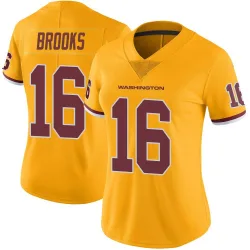 Women's Ja'Corey Brooks Washington Commanders No.16 Limited Color Rush Jersey - Gold