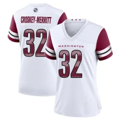 Women's Jacory Croskey-Merritt Washington Commanders No.32 Game Jersey - White