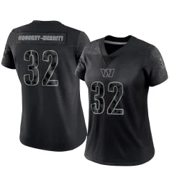 Women's Jacory Croskey-Merritt Washington Commanders No.32 Limited Reflective Jersey - Black
