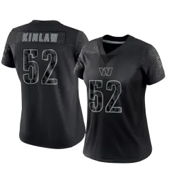Women's Javon Kinlaw Washington Commanders No.52 Limited Reflective Jersey - Black