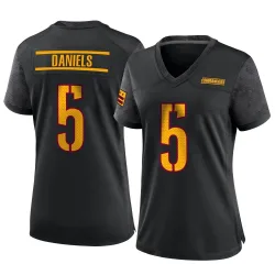 Women's Jayden Daniels Washington Commanders No.5 Game Alternate Jersey - Black