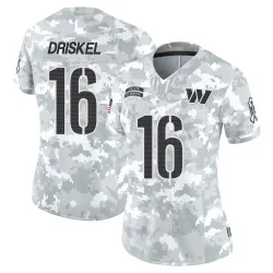 Women's Jeff Driskel Washington Commanders No.16 Limited 2024 Salute to Service Jersey - Arctic Camo