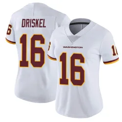 Women's Jeff Driskel Washington Commanders No.16 Limited Vapor Untouchable Jersey - White