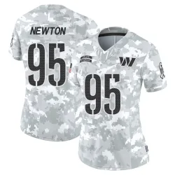 Women's Jer'Zhan Newton Washington Commanders No.95 Limited 2024 Salute to Service Jersey - Arctic Camo