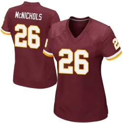 Women's Jeremy McNichols Washington Commanders No.26 Game Burgundy Team Color Jersey