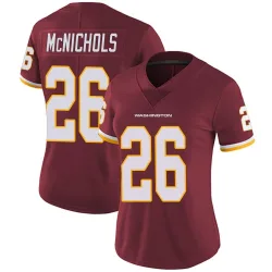 Women's Jeremy McNichols Washington Commanders No.26 Limited Burgundy Team Color Vapor Untouchable Jersey