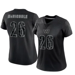Women's Jeremy McNichols Washington Commanders No.26 Limited Reflective Jersey - Black