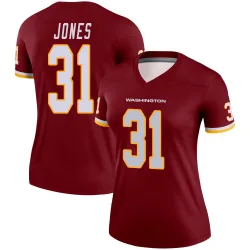 Women's Jonathan Jones Washington Commanders No.31 Legend Burgundy Jersey