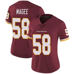 Women's Jordan Magee Washington Commanders No.58 Limited Burgundy Team Color Vapor Untouchable Jersey