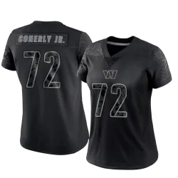 Women's Josh Conerly Jr. Washington Commanders No.72 Limited Reflective Jersey - Black