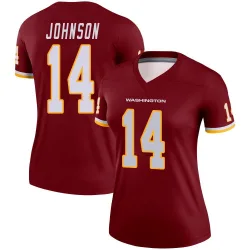 Women's Josh Johnson Washington Commanders No.14 Legend Burgundy Jersey
