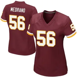 Women's Kain Medrano Washington Commanders No.56 Game Burgundy Team Color Jersey