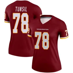 Women's Laremy Tunsil Washington Commanders No.78 Legend Burgundy Jersey
