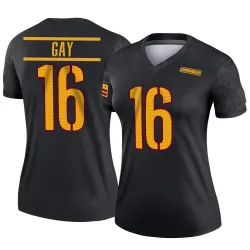 Women's Matt Gay Washington Commanders No.16 Legend Alternate Jersey - Black