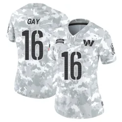 Women's Matt Gay Washington Commanders No.16 Limited 2024 Salute to Service Jersey - Arctic Camo