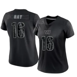 Women's Matt Gay Washington Commanders No.16 Limited Reflective Jersey - Black