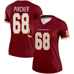 Women's Max Pircher Washington Commanders No.68 Legend Burgundy Jersey