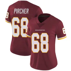 Women's Max Pircher Washington Commanders No.68 Limited Burgundy Team Color Vapor Untouchable Jersey